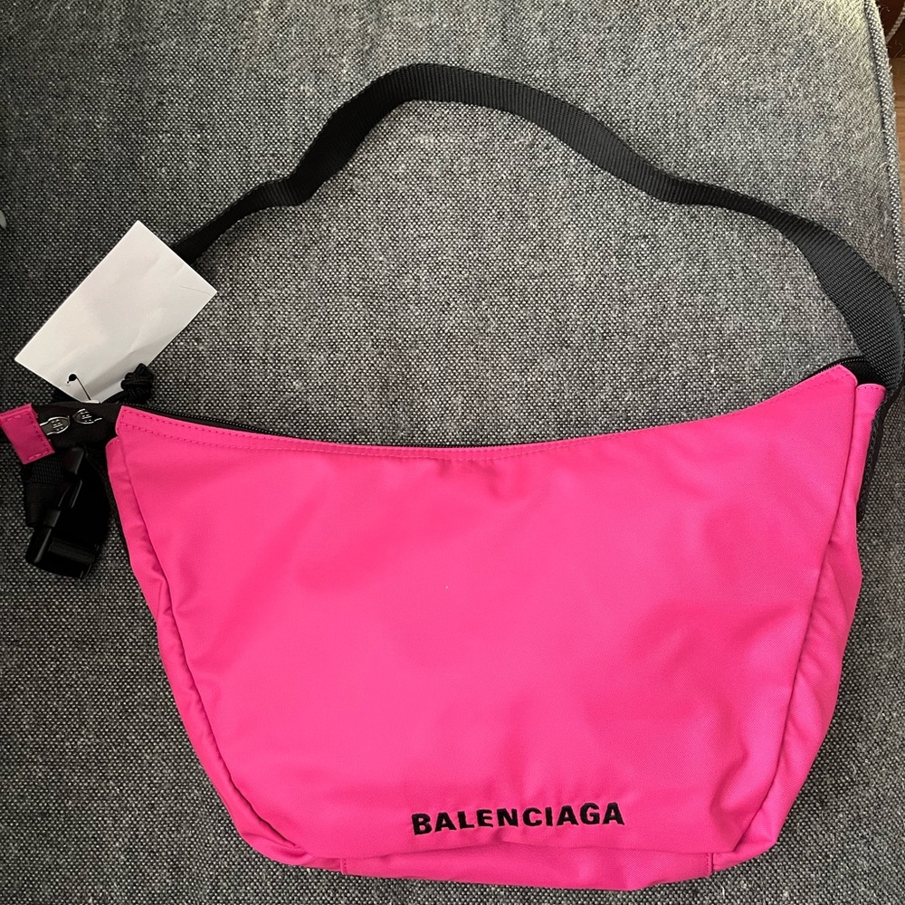 NWT Balenciaga Wheel Nylon Shoulder Bag